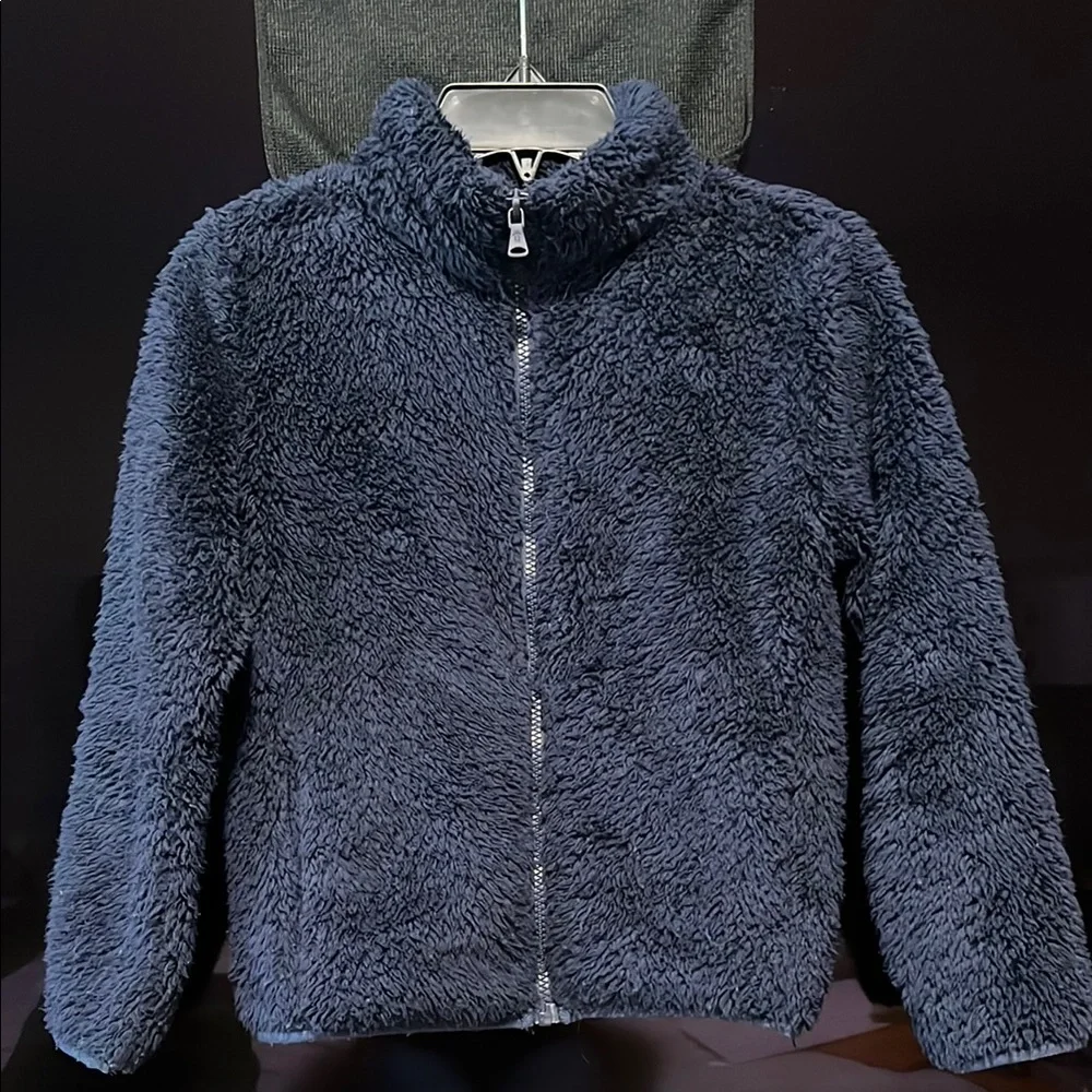 TOTTO - Blue Puffer Jacket with High Collar and Full-Length Zipper